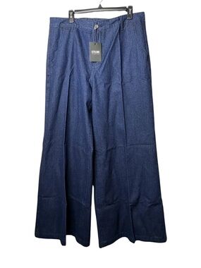 STYLEWE Navy Wide-Leg Denim Trousers